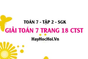 Giải Toán 7 trang 18 tập 2 Chân trời sáng tạo SGK